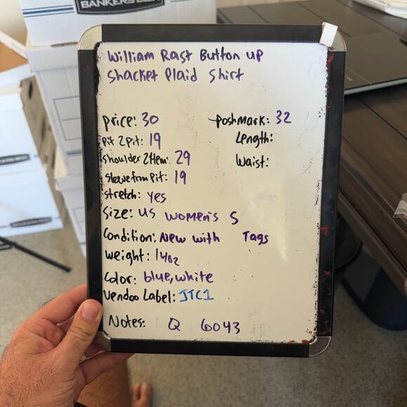 William Rast Button Up Shacket Plaid Shirt US Women's S New - Picture 6 of 6